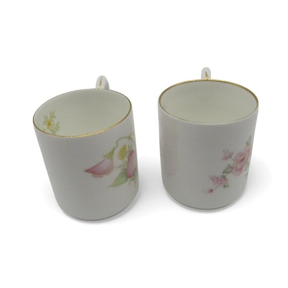 SPRINGFIELD Floral MUGS Set of 2 Gold Trim England Vintage - Picture 5 of 10